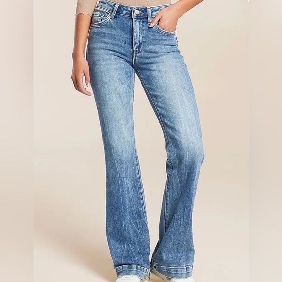 VERVET BY FLYING MONKEY Denim - VERVET BY FLYING MONKEY Willa High Rise Trouser Stretch Flare Jean - Sz 25 x 34